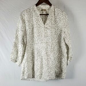 Tu Floral Linen Top‎
